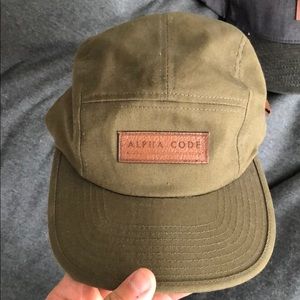 Alpha Code 5 panel hat in Olive Green
